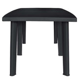 Garden Table Anthracite 216x90x72 cm Plastic - Front View