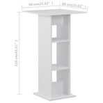Bar Table White 60x60x110 cm