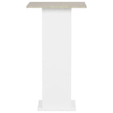 Bar Table White and Concrete 60x60x110 cm - Side View