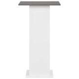 Bar Table White and Anthracite Grey 60x60x110 cm - Side View