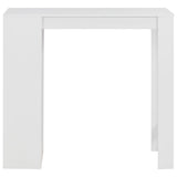 Bar Table with Shelf White 110x50x103 cm
