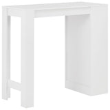 Bar Table with Shelf White 110x50x103 cm - Side View
