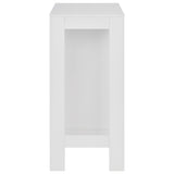 Bar Table with Shelf White 110x50x103 cm