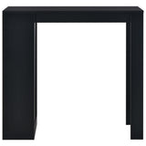 Bar Table with Shelf Black 110x50x103 cm - Front View