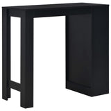 Bar Table with Shelf Black 110x50x103 cm - Side View