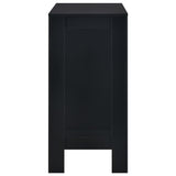 Bar Table with Shelf Black 110x50x103 cm - Top-Down View