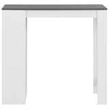 Bar Table with Shelf White 110x50x103 cm - Front View