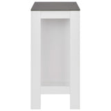 Bar Table with Shelf White 110x50x103 cm - Top-Down View