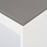 Bar Table with Shelf White 110x50x103 cm - 45-Degree Angle