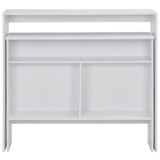 Bar Table with 2 Table Tops White 130x40x120 cm