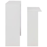Bar Table with 2 Table Tops White 130x40x120 cm - Rear View