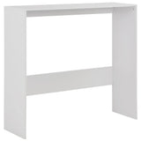 Bar Table with 2 Table Tops White 130x40x120 cm - Close-Up Angle