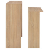 Bar Table with 2 Table Tops Oak 130x40x120 cm - Rear View
