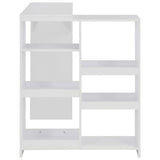 Bar Table with Moveable Shelf White 138x39x110 cm - Top-Down View