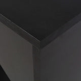 Bar Table with Moveable Shelf Black 138x39x110 cm