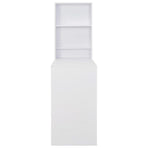 Bar Table with Cabinet White 115x59x200 cm