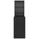 Bar Table with Cabinet Black 115x59x200 cm - Side View
