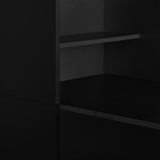 Bar Table with Cabinet Black 115x59x200 cm - 45-Degree Angle