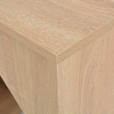 Bar Table with Cabinet Oak 115x59x200 cm - Top-Down View