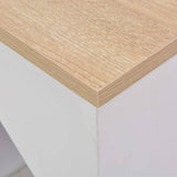 Bar Table with Cabinet White 115x59x200 cm - Top-Down View