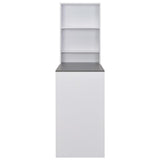 Bar Table with Cabinet White 115x59x200 cm