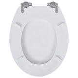 Toilet Seats with Soft Close Lids 2 pcs MDF White