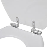 Toilet Seats with Soft Close Lids 2 pcs MDF White - Rear View