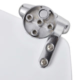 Toilet Seats with Soft Close Lids 2 pcs MDF White - Close-Up Angle