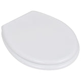 Toilet Seats with Lids 2 pcs MDF White - Front View