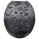 Toilet Seats with Lids 2 pcs MDF Water - Side View