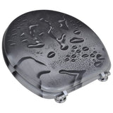 Toilet Seats with Lids 2 pcs MDF Water - Top-Down View