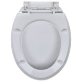 Toilet Seats with Soft Close Lids 2 pcs Plastic White - Top-Down View