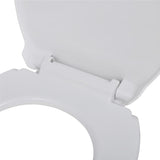Toilet Seats with Soft Close Lids 2 pcs Plastic White - 45-Degree Angle