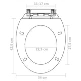 Toilet Seats with Soft Close Lids 2 pcs Plastic White