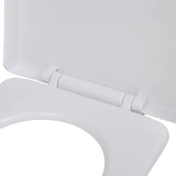 Toilet Seats with Soft Close Lids 2 pcs Plastic White - 45-Degree Angle