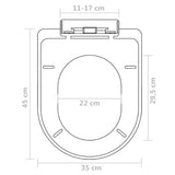 Toilet Seats with Soft Close Lids 2 pcs Plastic White