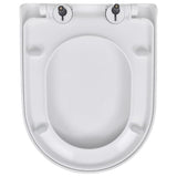 Toilet Seats with Soft Close Lids 2 pcs Plastic White - 45-Degree Angle