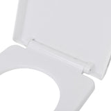 Toilet Seats with Soft Close Lids 2 pcs Plastic White - Rear View