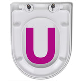 Toilet Seats with Soft Close Lids 2 pcs Plastic White - Low Angle