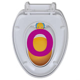 Toilet Seats with Soft Close Lids 2 pcs Plastic White and Yellow