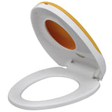 Toilet Seats with Soft Close Lids 2 pcs Plastic White and Yellow
