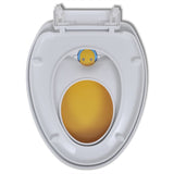 Toilet Seats with Soft Close Lids 2 pcs Plastic White and Yellow - Extra Image