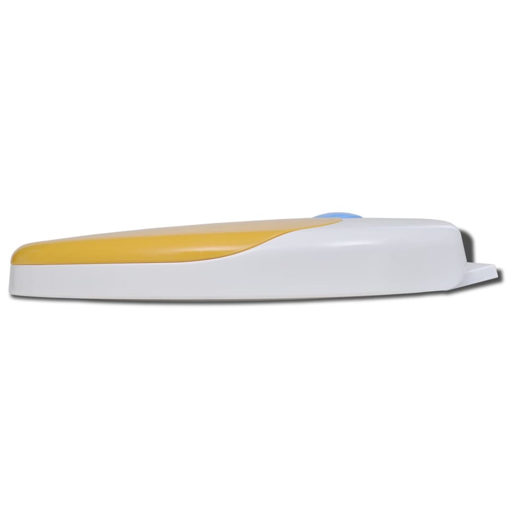 Toilet Seats with Soft Close Lids 2 pcs Plastic White and Yellow