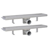 Linear Shower Drain 2 pcs 530x140 mm Stainless Steel