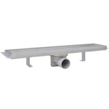 Linear Shower Drain 2 pcs 530x140 mm Stainless Steel