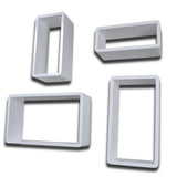Wall Cube Shelves 8 pcs White - Front View