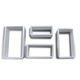 Wall Cube Shelves 8 pcs White - 45-Degree Angle