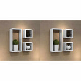 Wall Cube Shelves 6 pcs White