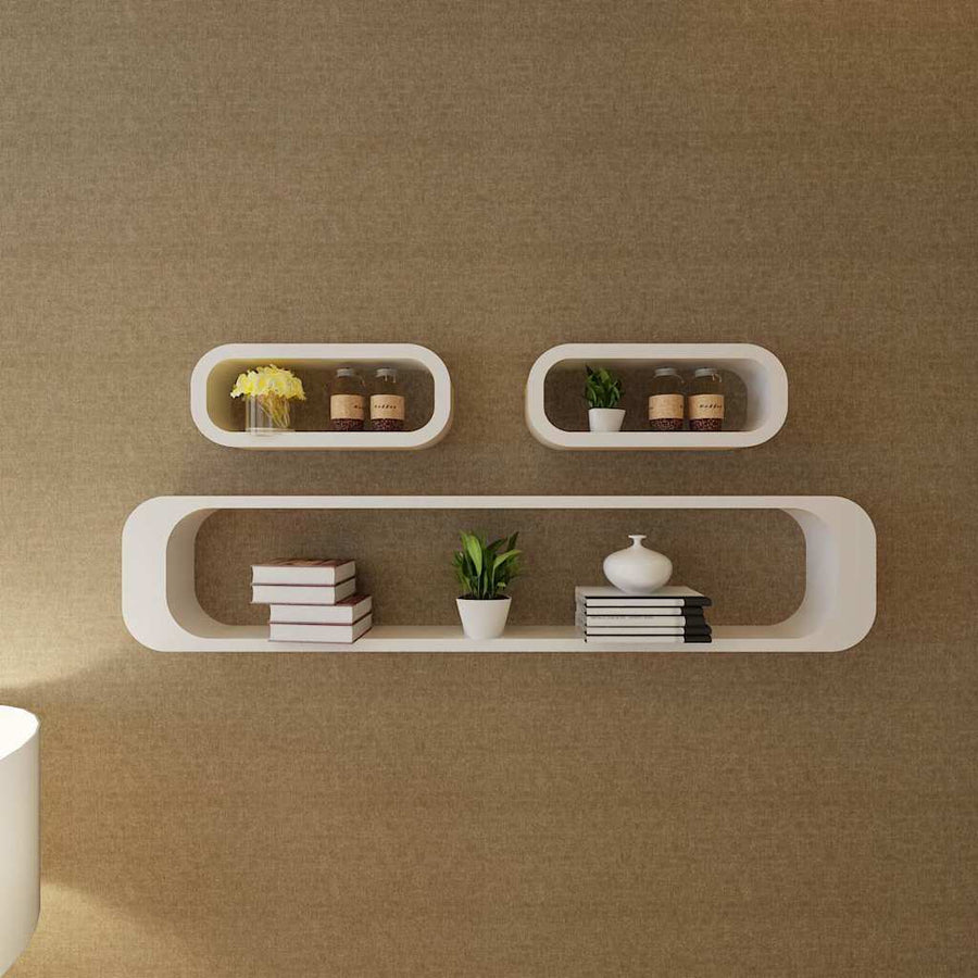 Wall Cube Shelves 6 pcs White