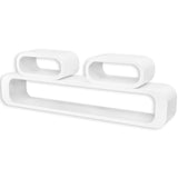Wall Cube Shelves 6 pcs White - 45-Degree Angle
